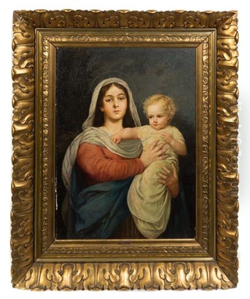 Madonna Und Kind Oil Painting by Ludwig Graf