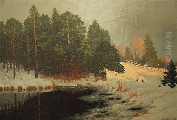 Sonniger Wintertag Oil Painting by Philipp Graf