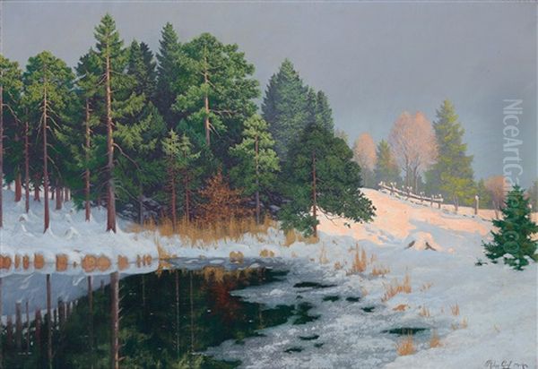 Ein Sonniger Wintertag Oil Painting by Philipp Graf