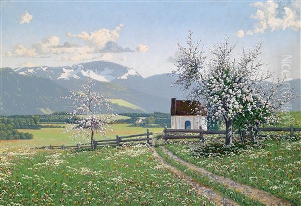 Baumblute Am Chiemsee Oil Painting by Philipp Graf