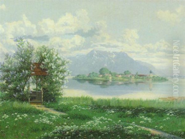 Fruhling Am Chiemsee Oil Painting by Philipp Graf