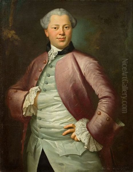 Portrait Of The Writer Gustav Adolph Von Amman (1743-1772) Oil Painting by Anton Graff