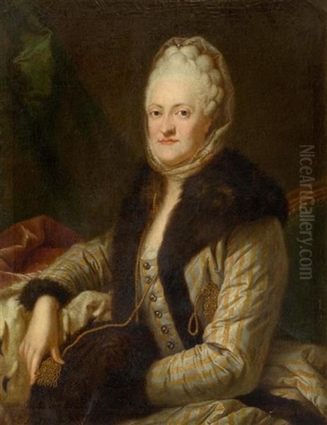 Portrait Of Princess Maria Kunigunde Of Saxony (1740-1826) Oil Painting by Anton Graff