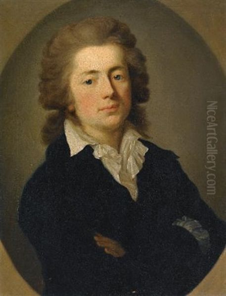 Portrait Of Jan Potocki Oil Painting by Anton Graff