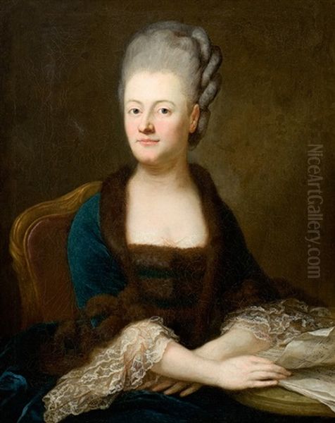 Portrat Der Christiane Sophie Freifrau Von Berlepsch, Geb. Grafin Hennicke Oil Painting by Anton Graff