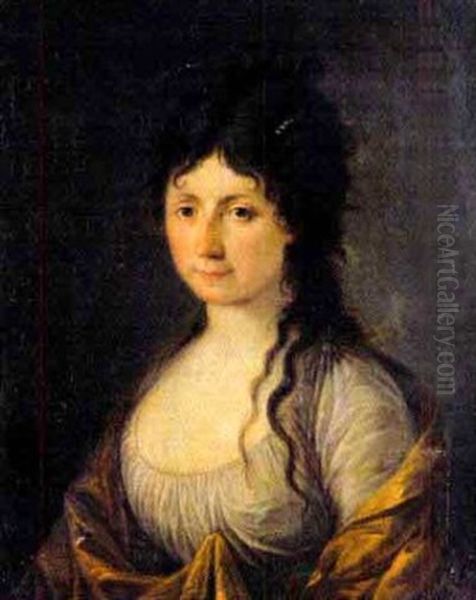 Portrait Der Elisabeth Von Janowiky - Geb. Rompler, Erfurt Oil Painting by Anton Graff