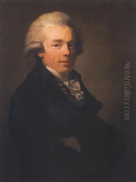 Portrait Des Dr. Med Johann Michael Eltz Oil Painting by Anton Graff