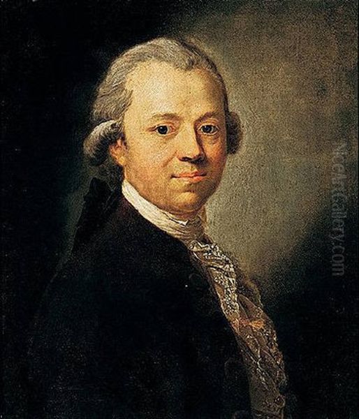 Portrait Of Christopher Friedrich Nicolai Oil Painting by Anton Graff