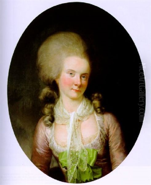 Bildnis Der Grafin Maria Theresia Von Kagenegg Oil Painting by Anton Graff