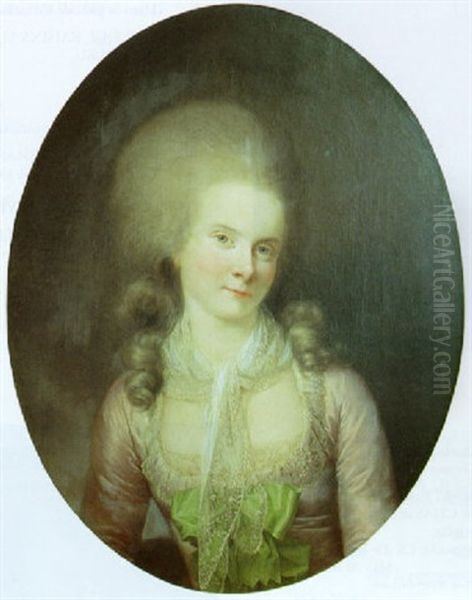 Portrait De Marie Therese Von Kagenegg Oil Painting by Anton Graff