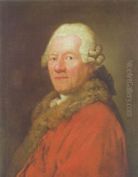 Portrat Des Komponisten Christoph Willibald Gluck Oil Painting by Anton Graff