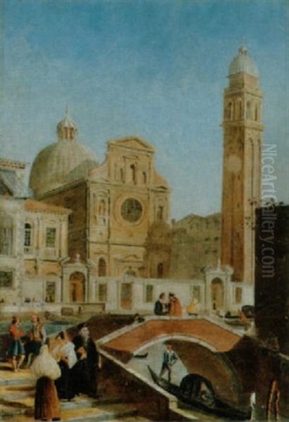 Ansicht Von Venedig Oil Painting by Karl Adolf Von Graffenried