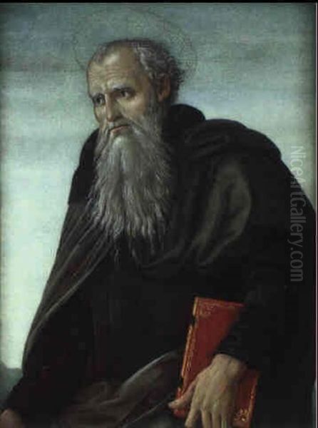 Saint Antoine Abbe Oil Painting by Giovanni Graffione