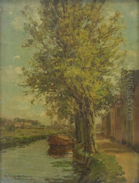 Canal Oil Painting by Robert Wadsworth Grafton