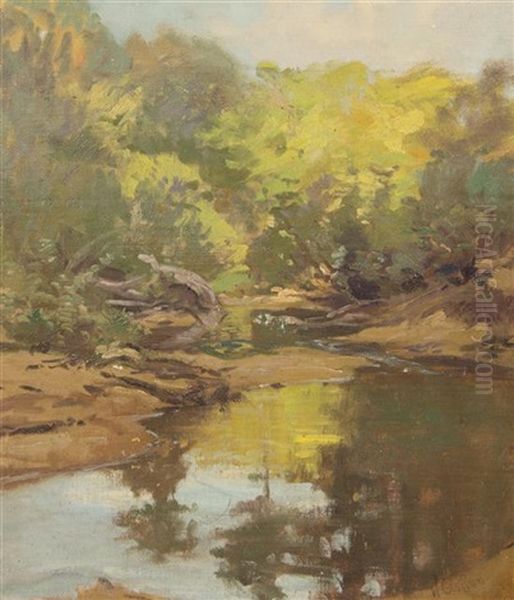 Trail Creek In Spring Oil Painting by Robert Wadsworth Grafton