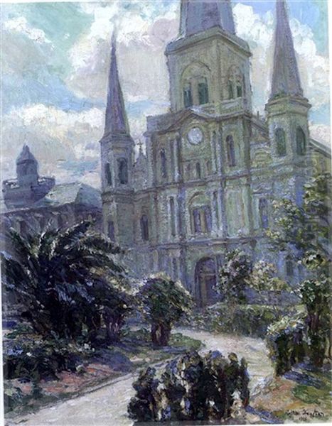 St. Louis Cathedral, New Orleans Oil Painting by Robert Wadsworth Grafton