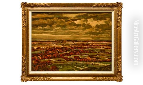 Extensive Landscape Oil Painting by George Graham