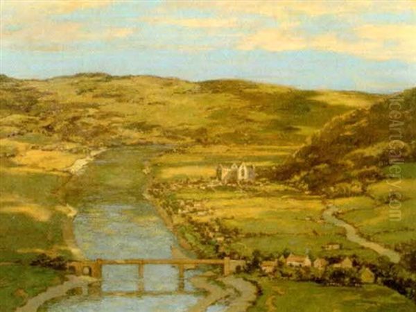 A View Of The River Severn Oil Painting by George Graham