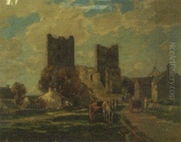 Bolton Castle, Wensleydale Oil Painting by George Graham