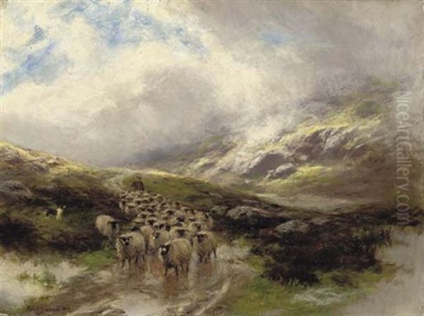 Shower Across The Hills Oil Painting by Peter Graham