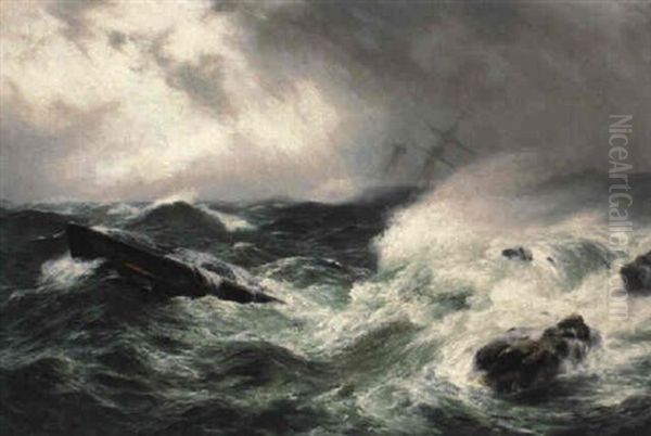 The Savage Sea Oil Painting by Peter Graham