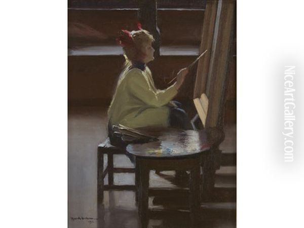 The Little Artist #6 Oil Painting by Robert Alexander Graham