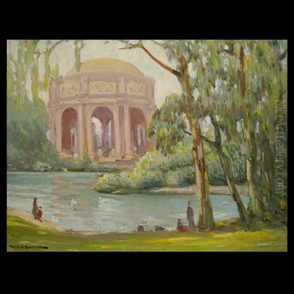 Lagoon, Palace Of Fine Arts, Sf Oil Painting by Robert Alexander Graham