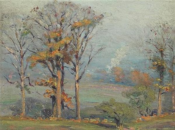 Autumn Trees Oil Painting by Robert Alexander Graham