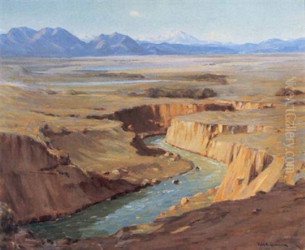 Long's Peak From The Plains (no.3) Oil Painting by Robert Alexander Graham