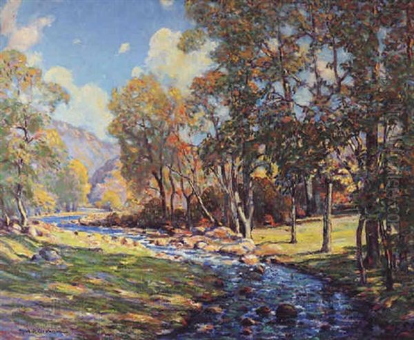 A Summer Stream Oil Painting by Robert Alexander Graham