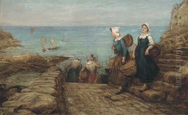 Harbour Gossip Oil Painting by Thomas Alexander Ferguson Graham