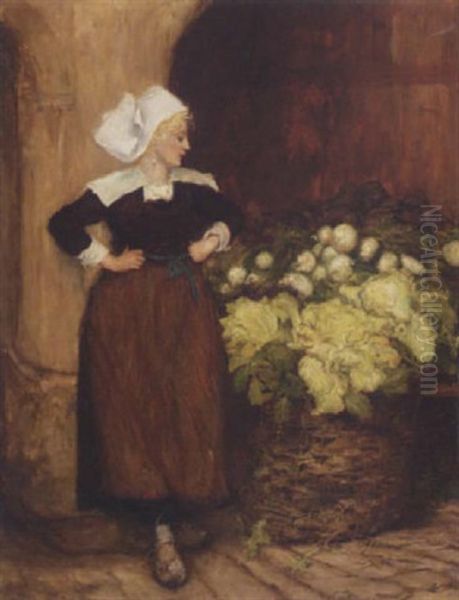 The Market Seller Oil Painting by Thomas Alexander Ferguson Graham