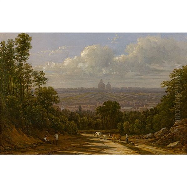 Vue Dite De Provins Oil Painting by Victor de Grailly