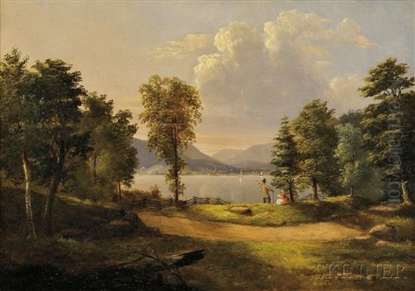 Afternoon Along The Hudson by Victor de Grailly