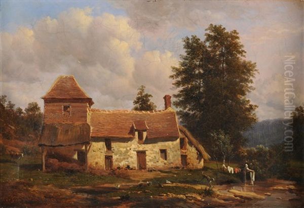 Bauernhof Oil Painting by Victor de Grailly