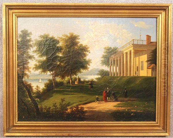 Mount Vernon With Figures Oil Painting by Victor de Grailly