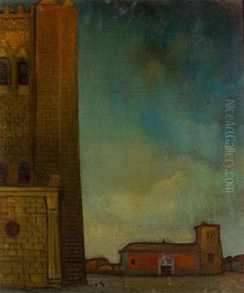 Iglesia Junto A La Catedral Oil Painting by Luis Bagaria