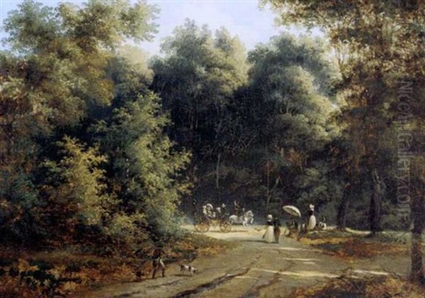 In The Park Oil Painting by Victor de Grailly