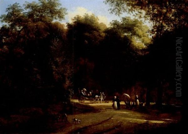 In The Park Oil Painting by Victor de Grailly