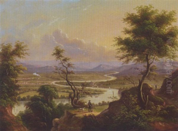 The Oxbow Oil Painting by Victor de Grailly