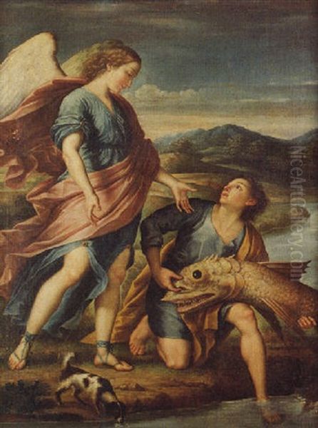 Tobias Y El Angel Oil Painting by Lorenzo Gramiccia