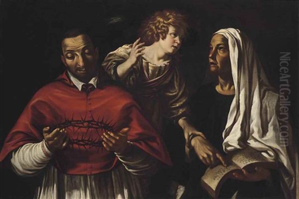 Saint Carlo Borromeo And Saint Francesca by Antiveduto Grammatica