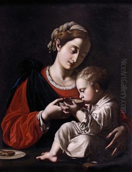 Vierge A L'enfant Oil Painting by Antiveduto Grammatica