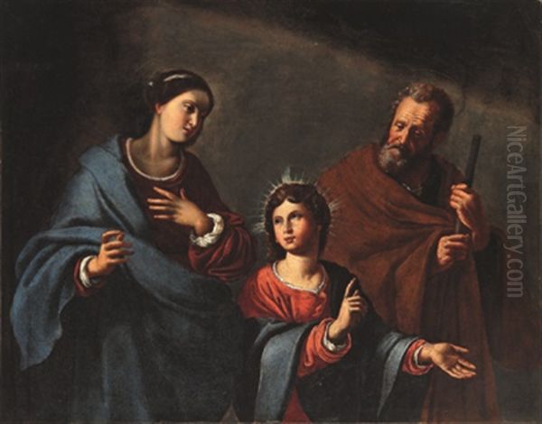 Die Heilige Familie, Sacra Famiglia Oil Painting by Antiveduto Grammatica