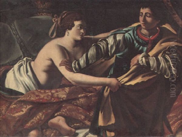 Joseph And Potiphar's Wife Oil Painting by Antiveduto Grammatica