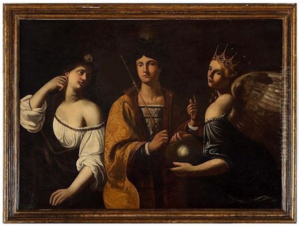 Three Allegorical Figures Oil Painting by Imperiale Grammatica