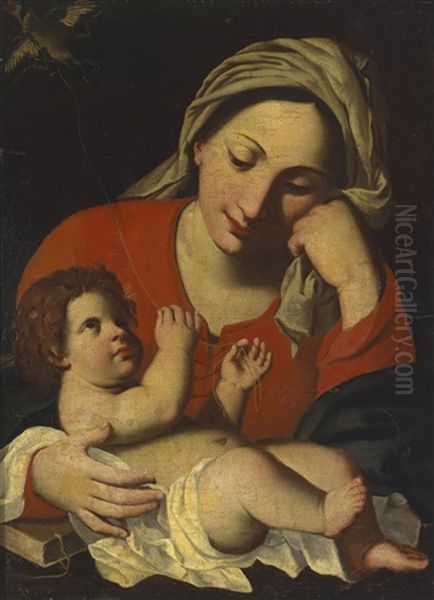 Madonna Und Kind Im Spiel Mit Einem Stieglitz Oil Painting by Imperiale Grammatica