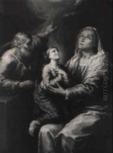 Anna Und Joachim Mit Ihrer Tochter Maria by Daniel Gran