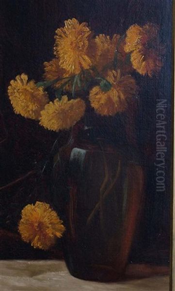 Still Life With Flowers Oil Painting by Henrietta Augusta Granberry