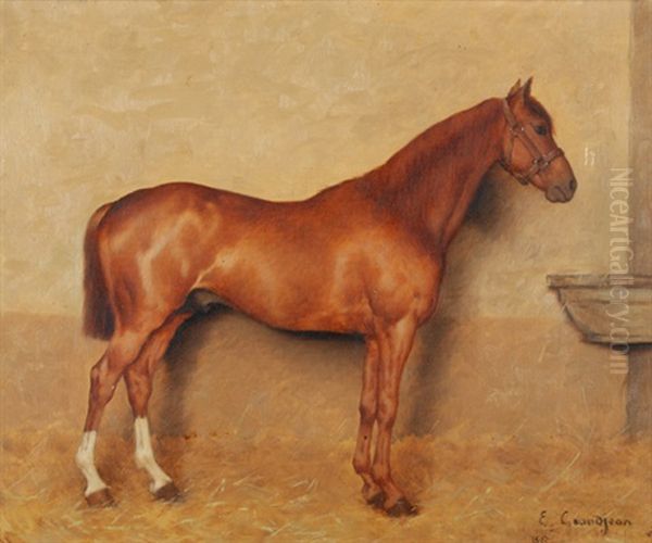 Pferd Oil Painting by Edmond Georges Grandjean